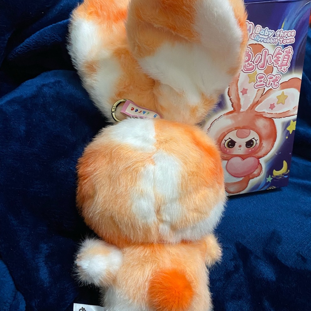 Baby Three Lilly Rabbit its Orange and White with Pink Heart - Picture 3 of 6
